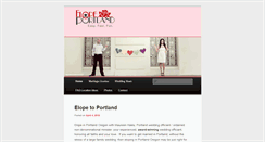 Desktop Screenshot of elopetoportland.com